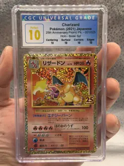 Pokemon Japanese 25th Anniversary Charizard 001/025 CGC PERFECT 10 POP 54 - Image 1