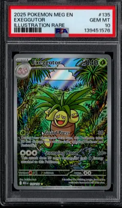 Pokemon TCG Exeggutor 135/132 Mega Evolution English Illustration Card PSA 10 - Image 1
