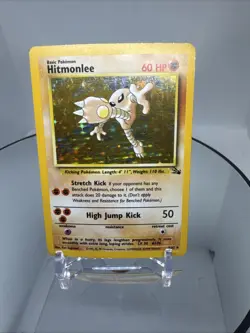 1999 Pokemon Fossil Hitmonlee 7/62 Holo WOTC Vintage Card - Image 1