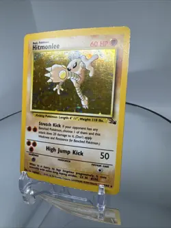 1999 Pokemon Fossil Hitmonlee 7/62 Holo WOTC Vintage Card - Image 3