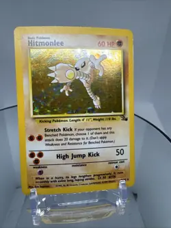 1999 Pokemon Fossil Hitmonlee 7/62 Holo WOTC Vintage Card - Image 4
