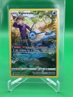 Pokemon Vaporeon TG02 Swsh09 Brilliant Stars Trainer Gallery Ultra Rare Holo - Image 1