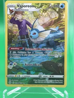 Pokemon Vaporeon TG02 Swsh09 Brilliant Stars Trainer Gallery Ultra Rare Holo - Image 2