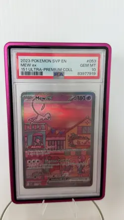 PSA 10 GEM 2023 POKEMON SVP EN-SV PROMO 151 ULTRA-PREMIUM COLLECTION #053 MEW EX - Image 1