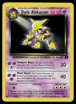 Pokemon Card - Dark Alakazam Team Rocket 18/82 Rare - Image 1