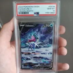 Pokemon Crown Zenith Suicune V Full Art PSA 10 Gem Mint - Image 1