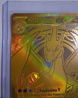 Mega Charizard Y EX 294/217 Ascended Heroes Hyper Rare Gold Card Pokemon TCG NM - Image 3