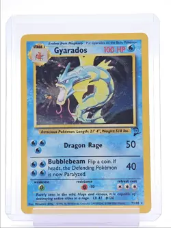 GYARADOS 2000 POKEMON BASE SET 2 HOLO RARE 7/130 Q1048 - Image 1