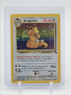 DRAGONITE 1999 POKEMON BASE SET FOSSIL RARE HOLO B 4/62 Q1048 - Image 1