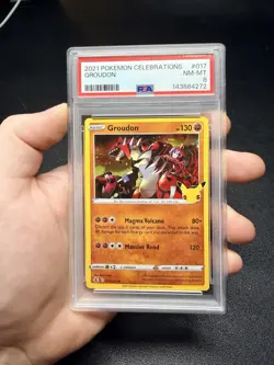 2021 POKEMON CELEBRATIONS #017 GROUDON PSA 8 - Image 1