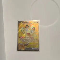 Pokemon Meowth EX Full Art Ultra Rare Holo 107/098 XY Ancient Origins - Image 1