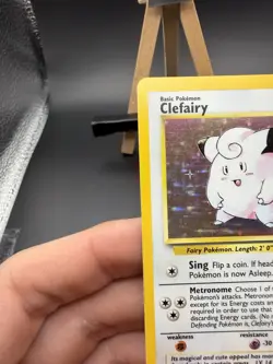 Pokemon TCG Clefairy Base Set Holo Unlimited Rare Card 5/102 LP Condition - Image 4