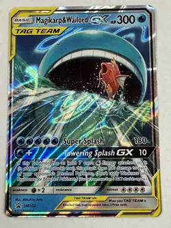 Pokemon Magikarp and Wailord Tag Team GX Promo Card Sun and Moon SM166 2019 - Image 1