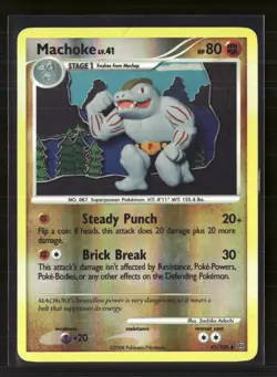 Pokemon 2008 Legends Awakened Machoke #41/100 Reverse Holo - Image 1