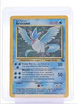 ARTICUNO 2000 POKEMON BASE SET FOSSIL HOLO RARE 2/62 Q1048 - Image 1