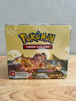 Pokemon TCG Sword and Shield Darkness Ablaze Booster Box Sealed + Acrylic Case - Image 2