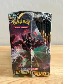 Pokemon TCG Sword and Shield Darkness Ablaze Booster Box Sealed + Acrylic Case - Image 4