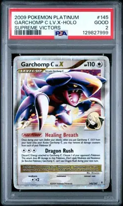 2009 POKEMON PLATINUM SUPREME VICTORS #145 GARCHOMP C LV.X-HOLO SUPREME VICTORS - Image 1