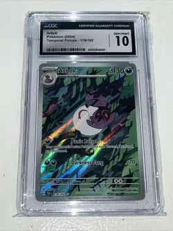 CGC 10 Arbok 176/162 Temporal Forces Illustration Rare Pokemon Card - Image 2