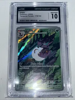 CGC 10 Arbok 176/162 Temporal Forces Illustration Rare Pokemon Card - Image 5