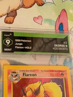 1999 POKEMON JUNGLE #3 FLAREON-HOLO PSA 9 Equivalent - Image 2