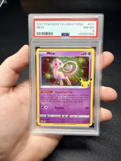 2021 POKEMON CELEBRATIONS #011 MEW PSA 8 - Image 1