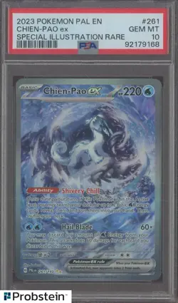 2023 Pokemon PAL EN Special Illustration Rare #261 Chien-Pao ex PSA 10 - Image 1