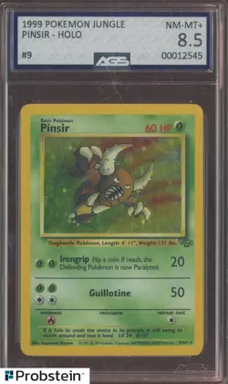 1999 Pokemon Jungle #9 Pinsir Holo AGS 8.5 NM-MT+ - Image 1
