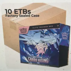 CHAOS RISING SEALED ELITE TRAINER BOX CASE (10 BOXES). RELEASE MAY. - Image 1