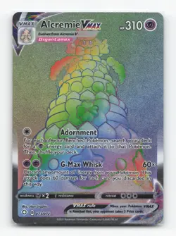 Pokemon TCG - Alcremie VMAX 073/072 Near Mint Rainbow Rare Shining Fates - Image 1