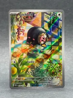 Pokemon - 209/197 Lechonk SV03 Obsidian Flames Illustration Rare Holo NM TCG - Image 1