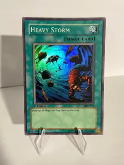 Heavy Storm 1st Edition MRD-142 Super Rare - HP/CREASED - Yugioh Metal Raiders - Image 1