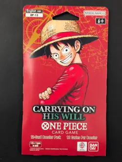 LOT 50x One Piece OP-13 Carrying On His Will English Sleeved Booster Pack Sealed - Image 2