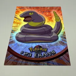 Pokemon Topps Ekans Card #23 Blue Logo Rainbow Holo Foil 1st Print NM - Image 1