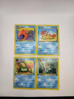 Vintage 1999 Pokemon Cards Lot Fossil First Ed Lot of 4 Lp-Hp - Image 1