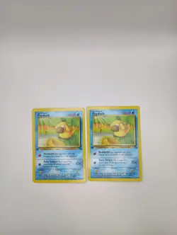 Vintage 1999 Pokemon Cards Lot Fossil First Ed Psyduck Lot of 2 LP - Image 1