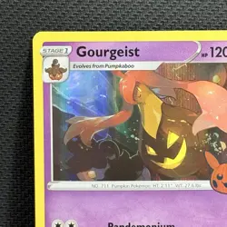 Pokemon 2021 Trick or Trade Halloween Gourgeist 077/203 Holo Card NM - Image 2