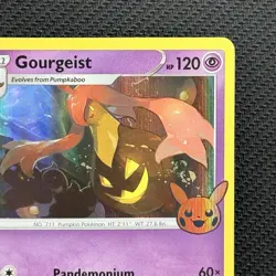 Pokemon 2021 Trick or Trade Halloween Gourgeist 077/203 Holo Card NM - Image 3