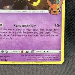 Pokemon 2021 Trick or Trade Halloween Gourgeist 077/203 Holo Card NM - Image 4