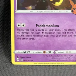 Pokemon 2021 Trick or Trade Halloween Gourgeist 077/203 Holo Card NM - Image 5