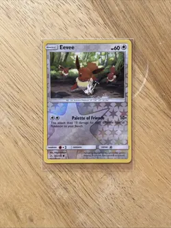 Pokemon Eevee 105/156 Reverse Holo Basic Card 60HP Hideki Ishikawa 2018 English - Image 2