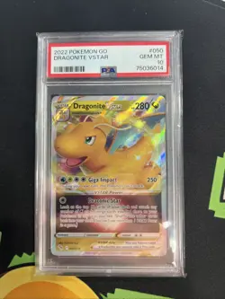 Pokemon Card Dragonite VSTAR 2022 Pokemon GO Full Art Holo Rare #050PSA 10 - Image 1