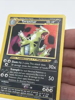 Tyranitar 12/75 Neo Discovery Holo HP Rare Vintage Pokemon - Image 3
