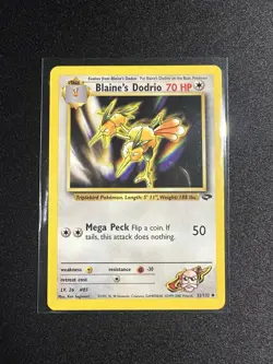 Blaine’s Dodrio 32/132 Gym Challenge Pokemon Card WOTC Vintage NM Rare - Image 1