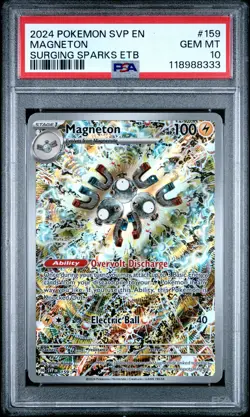 2024 POKEMON SVP EN-SV BLACK STAR PROMO #159 MAGNETON PSA 10 - Image 1