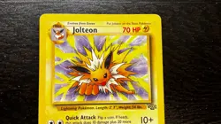 POKEMON TCG - ENGLISH JUNGLE SET JOLTEON 20/64 NON HOLO RARE CARD LP MP - Image 2