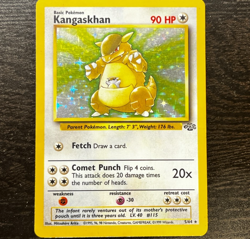 POKEMON TCG - ENGLISH JUNGLE SET KANGASKHAN 5/64 HOLO RARE CARD MP - Image 1