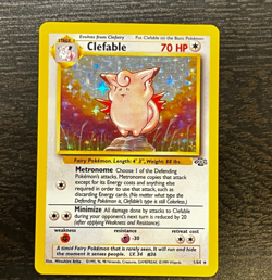 POKEMON TCG - ENGLISH JUNGLE SET CLEFABLE 1/64 HOLO RARE CARD LP MP #2 - Image 1