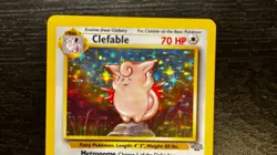 POKEMON TCG - ENGLISH JUNGLE SET CLEFABLE 1/64 HOLO RARE CARD LP MP #2 - Image 2