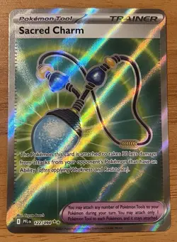 Sacred Charm 122/94 Full Art Pokemon TCG Phantasmal Flames - NM +1 Bonus Card - Image 1